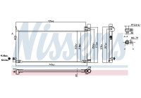 Kondensor, luftkonditionering 940904 Nissens