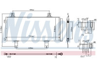 Kondensor, luftkonditionering 940908 Nissens