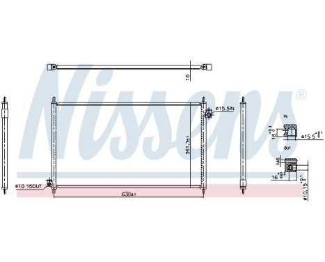 Kondensor, luftkonditionering 940917 Nissens