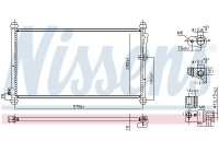 Kondensor, luftkonditionering 940928 Nissens