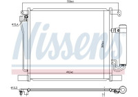 Kondensor, luftkonditionering 940929 Nissens