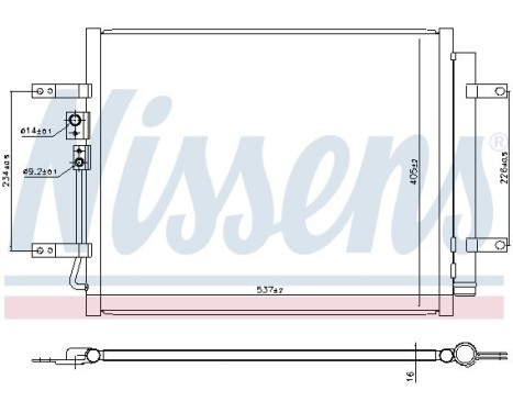 Kondensor, luftkonditionering 940931 Nissens