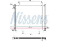 Kondensor, luftkonditionering 940932 Nissens