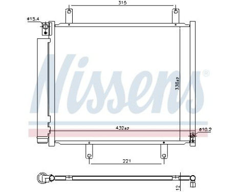 Kondensor, luftkonditionering 940932 Nissens