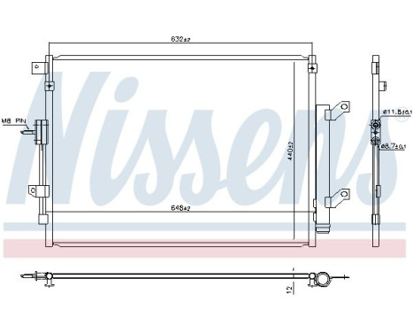 Kondensor, luftkonditionering 940934 Nissens