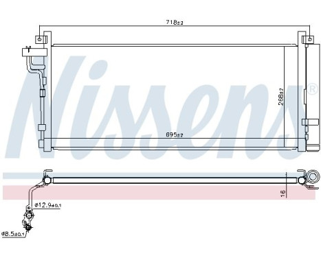 Kondensor, luftkonditionering 940935 Nissens