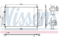 Kondensor, luftkonditionering 940953 Nissens