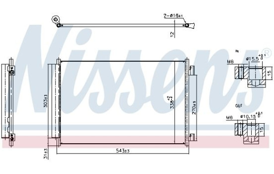 Kondensor, luftkonditionering 940969 Nissens