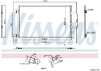 Kondensor, luftkonditionering 940973 Nissens
