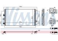Kondensor, luftkonditionering 940981 Nissens