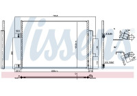 Kondensor, luftkonditionering 941008 Nissens