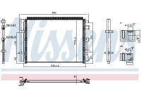 Kondensor, luftkonditionering 941010 Nissens