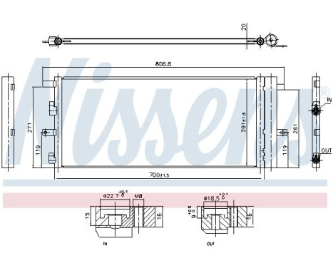 Kondensor, luftkonditionering 941011 Nissens, bild 7