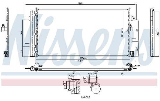 Kondensor, luftkonditionering 941261 Nissens