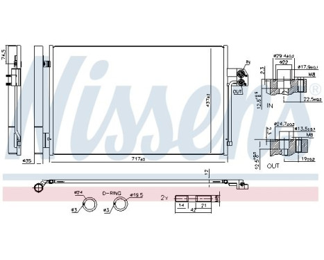Kondensor, luftkonditionering 941264 Nissens, bild 6