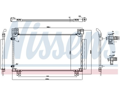 Kondensor, luftkonditionering 941277 Nissens