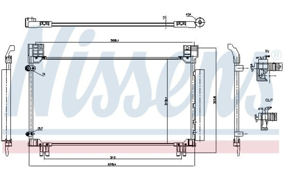 Kondensor, luftkonditionering 941277 Nissens
