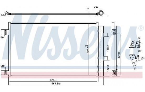 Kondensor, luftkonditionering 941284 Nissens