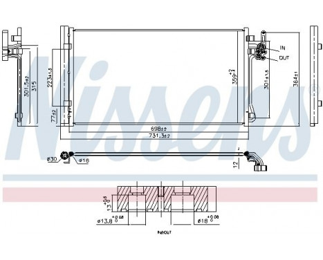 Kondensor, luftkonditionering 941286 Nissens