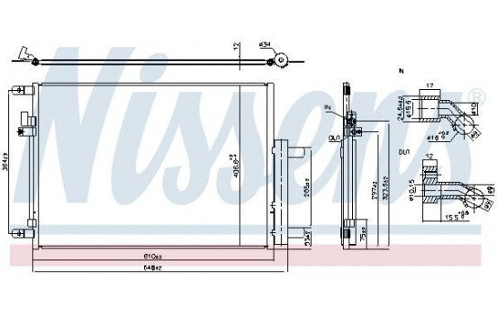 Kondensor, luftkonditionering 941288 Nissens