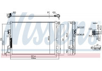 Kondensor, luftkonditionering 941290 Nissens