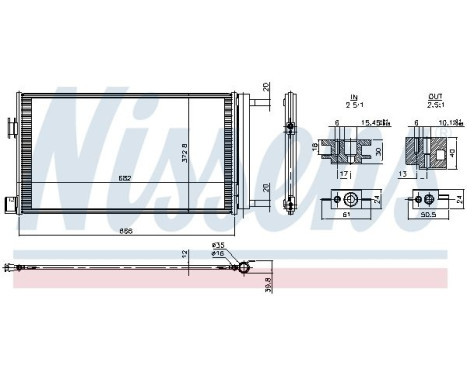 Kondensor, luftkonditionering 941386 Nissens