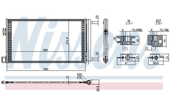 Kondensor, luftkonditionering 941386 Nissens