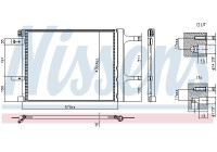 Kondensor, luftkonditionering 941399 Nissens