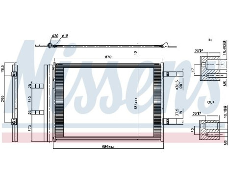 Kondensor, luftkonditionering 941405 Nissens, bild 6
