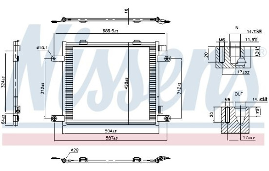 Kondensor, luftkonditionering 941408 Nissens, bild 6