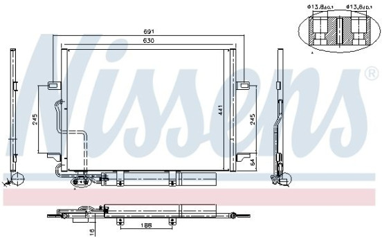 Kondensor, luftkonditionering 94614 Nissens