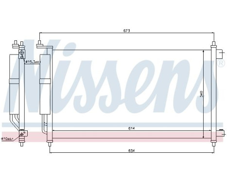 Kondensor, luftkonditionering 94621 Nissens
