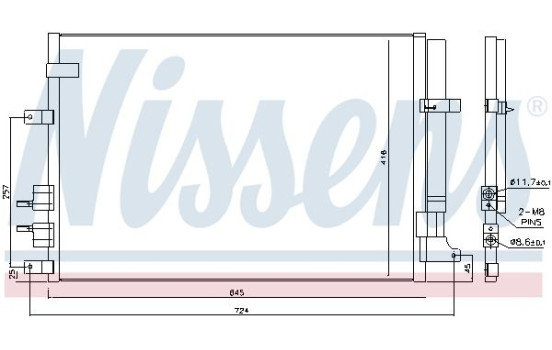 Kondensor, luftkonditionering 94871 Nissens, bild 6