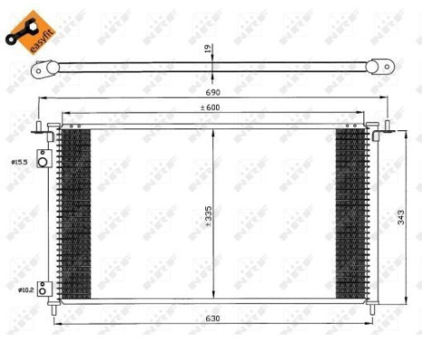 Kondensor, luftkonditionering EASY FIT 35636 NRF, bild 2