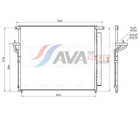 Kondensor, luftkonditionering FD5706D Ava Quality Cooling