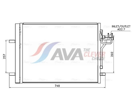Kondensor, luftkonditionering FD5708D Ava Quality Cooling