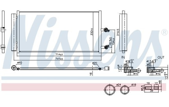 Kondensor, luftkonditionering ** FÖRSTA PASSNING ** 941291 Nissens