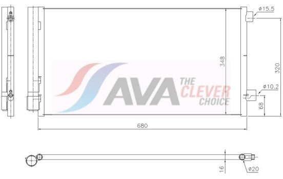 Kondensor, luftkonditionering JE5097D Ava Quality Cooling