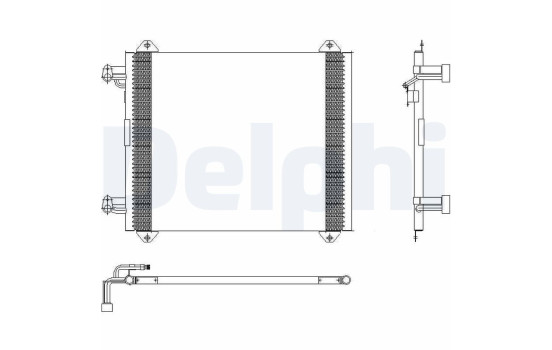 Kondensor, luftkonditionering TSP0225407 Delphi