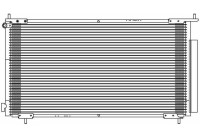 Kondensor, luftkonditionering TSP0225596 Delphi