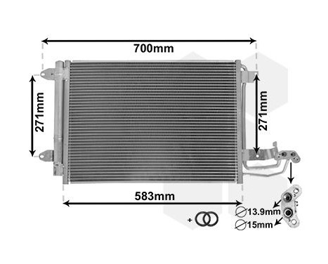Luftkonditionering kondensor 58005209 International Radiators Plus, bild 2