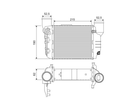 Intercooler, laddluftkylare 817867 Valeo