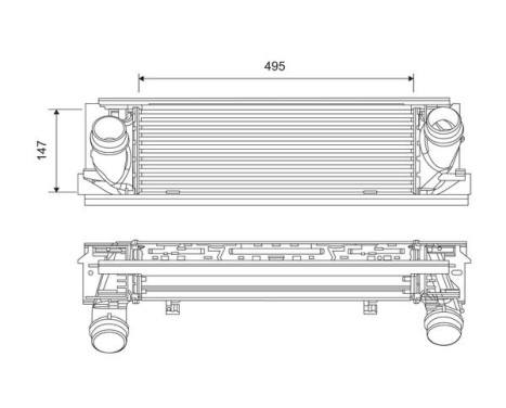 Intercooler, laddluftkylare 818262 Valeo