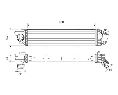 Intercooler, laddluftkylare 818299 Valeo