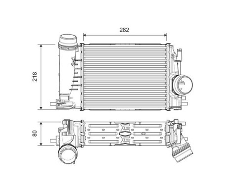 Intercooler, laddluftkylare 818316 Valeo
