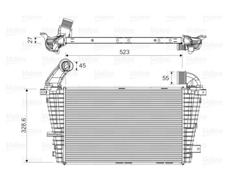Intercooler, laddluftkylare 818328 Valeo