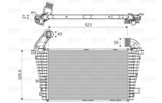Intercooler, laddluftkylare 818328 Valeo