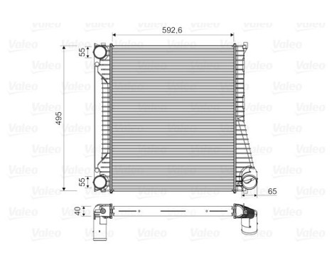 Intercooler, laddluftkylare 818346 Valeo