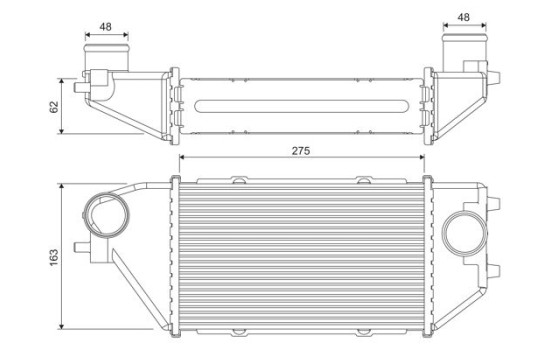 Intercooler, laddluftkylare 818381 Valeo
