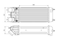 Intercooler, laddluftkylare 818385 Valeo